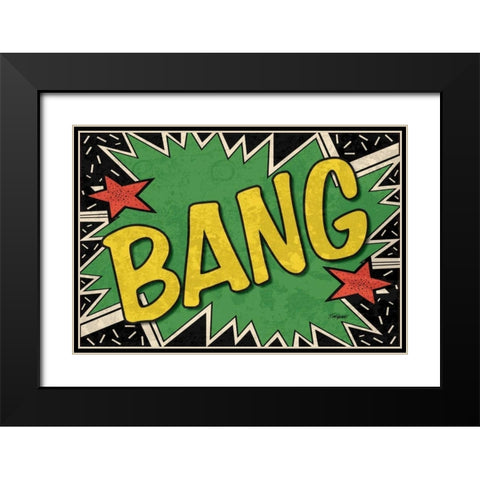 Bang Black Modern Wood Framed Art Print with Double Matting by Williams, Todd