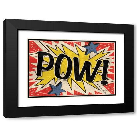 Pow Black Modern Wood Framed Art Print with Double Matting by Williams, Todd