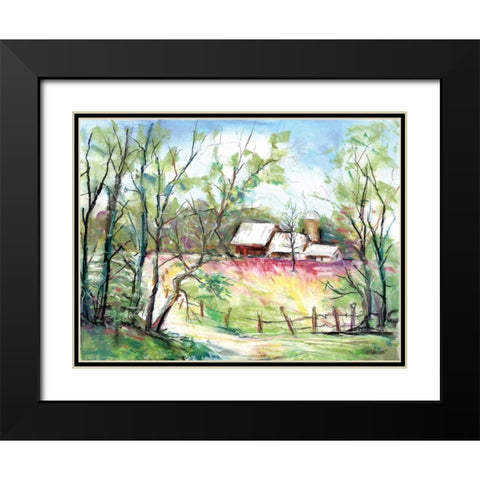 Spring Farm Black Modern Wood Framed Art Print with Double Matting by Williams, Todd