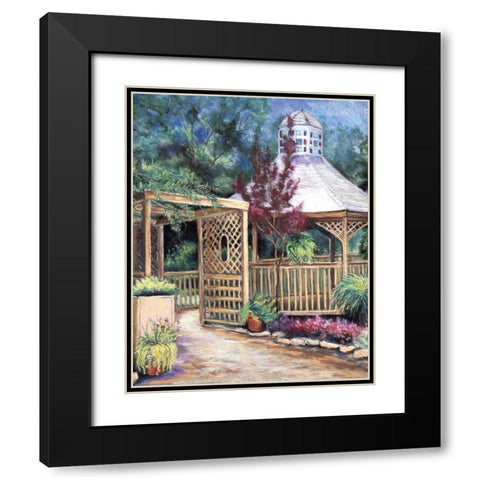 Garden Retreat II Black Modern Wood Framed Art Print with Double Matting by Williams, Todd