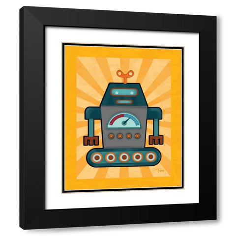 Robot IV Black Modern Wood Framed Art Print with Double Matting by Woo, Teresa