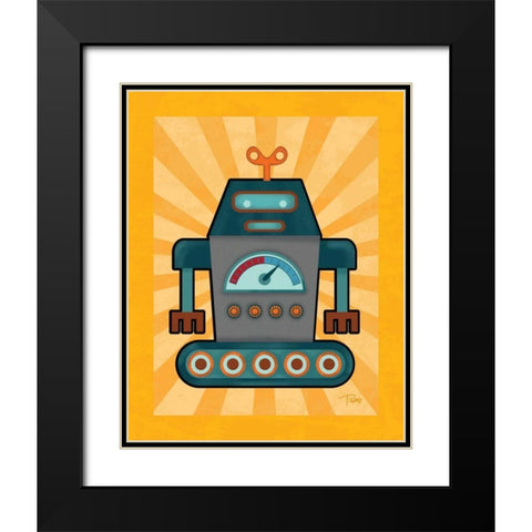 Robot IV Black Modern Wood Framed Art Print with Double Matting by Woo, Teresa