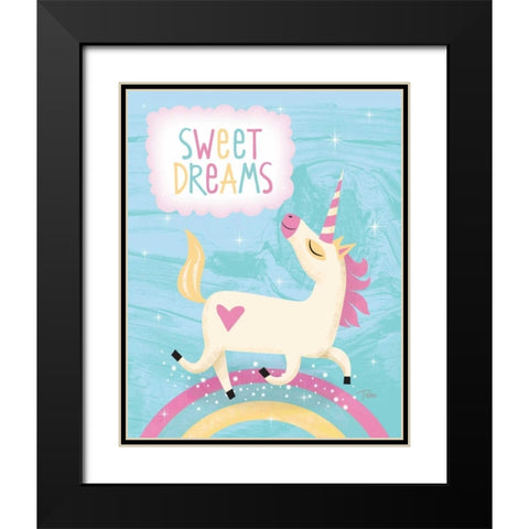 Unicorn I Black Modern Wood Framed Art Print with Double Matting by Woo, Teresa