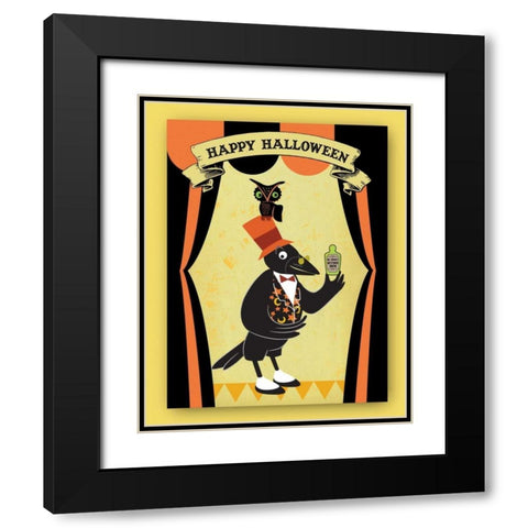 Dr. Crow I Black Modern Wood Framed Art Print with Double Matting by Woo, Teresa