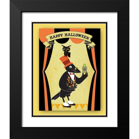 Dr. Crow I Black Modern Wood Framed Art Print with Double Matting by Woo, Teresa