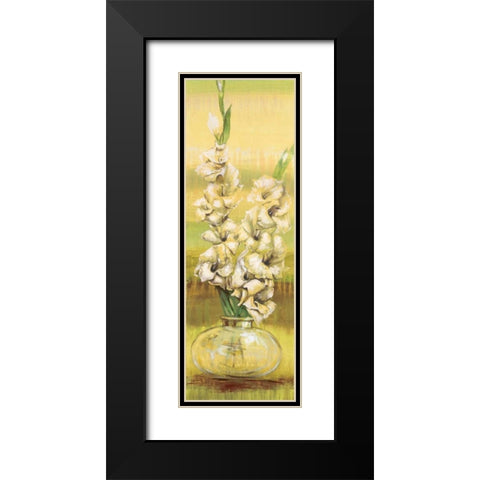 Gladiolas Black Modern Wood Framed Art Print with Double Matting by Werbelow, Selina