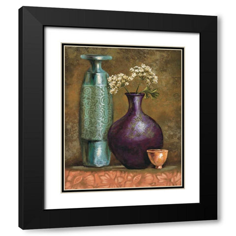 Persian Gardens II Black Modern Wood Framed Art Print with Double Matting by Werbelow, Selina