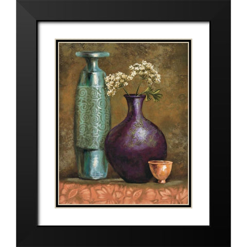 Persian Gardens II Black Modern Wood Framed Art Print with Double Matting by Werbelow, Selina