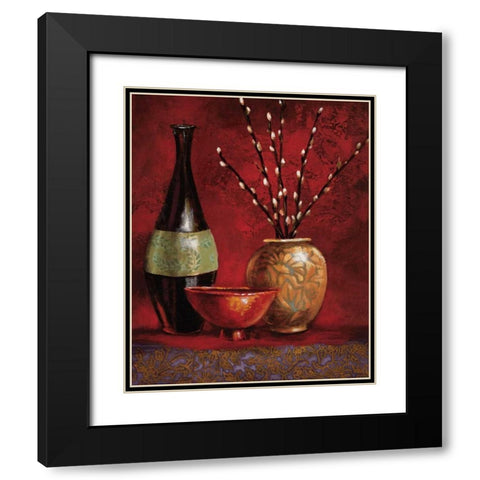 Persian Gardens III Black Modern Wood Framed Art Print with Double Matting by Werbelow, Selina