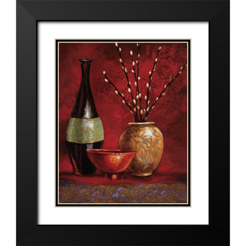 Persian Gardens III Black Modern Wood Framed Art Print with Double Matting by Werbelow, Selina