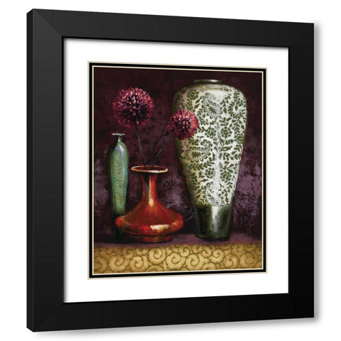 Persian Gardens IV Black Modern Wood Framed Art Print with Double Matting by Werbelow, Selina