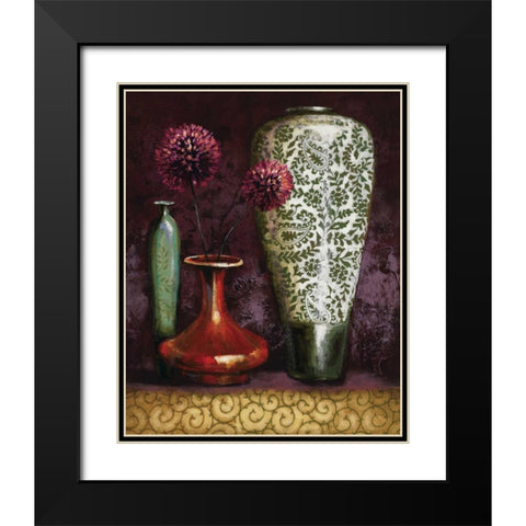Persian Gardens IV Black Modern Wood Framed Art Print with Double Matting by Werbelow, Selina