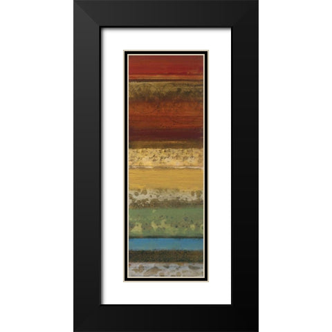 Serrate I Black Modern Wood Framed Art Print with Double Matting by Werbelow, Selina