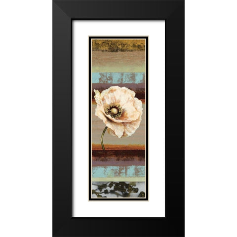 Elemental Poppy II Black Modern Wood Framed Art Print with Double Matting by Werbelow, Selina