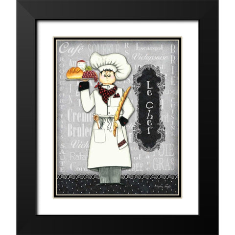 Le Chef Black Modern Wood Framed Art Print with Double Matting by Wright, Sydney