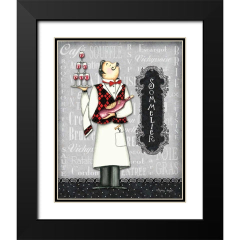 Sommelier Black Modern Wood Framed Art Print with Double Matting by Wright, Sydney