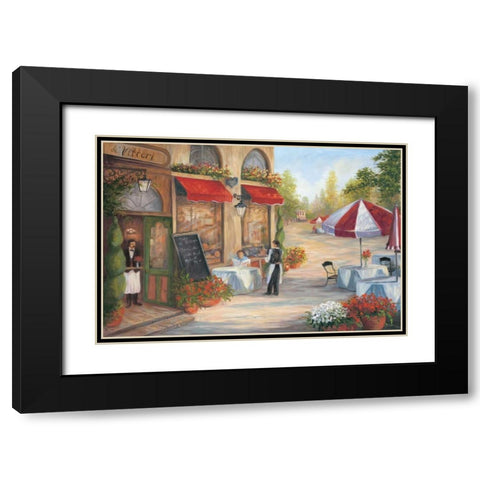 Cafe de Vittori I Black Modern Wood Framed Art Print with Double Matting by Wacaster, Linda