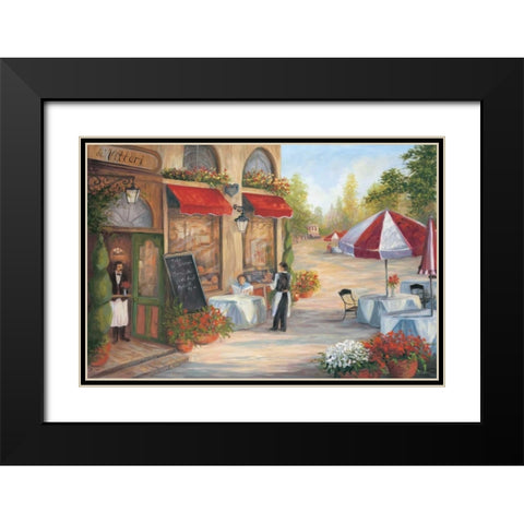 Cafe de Vittori I Black Modern Wood Framed Art Print with Double Matting by Wacaster, Linda