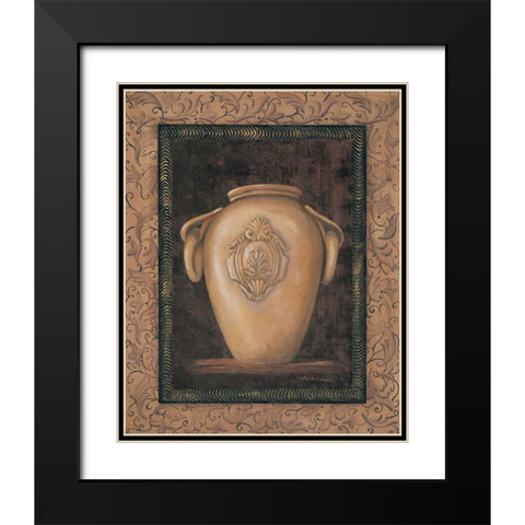 Ancient Pottery I Black Modern Wood Framed Art Print with Double Matting by Wacaster, Linda