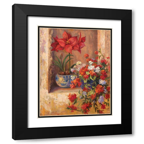 Flores de Espana II Black Modern Wood Framed Art Print with Double Matting by Wacaster, Linda