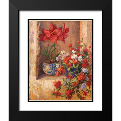 Flores de Espana II Black Modern Wood Framed Art Print with Double Matting by Wacaster, Linda