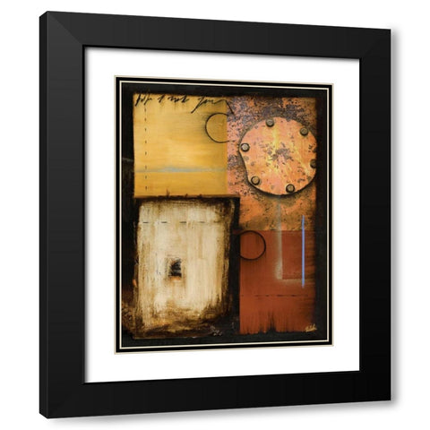 Invention II Black Modern Wood Framed Art Print with Double Matting by Zelda