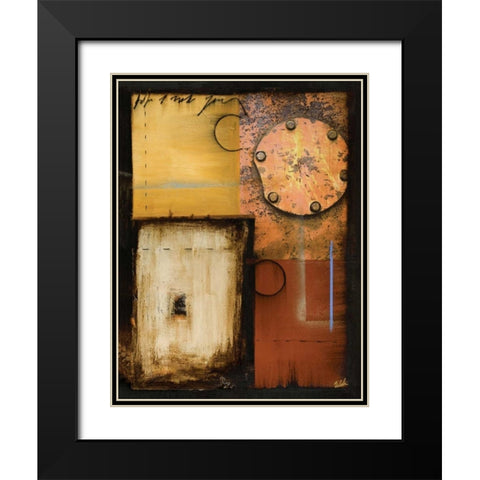Invention II Black Modern Wood Framed Art Print with Double Matting by Zelda