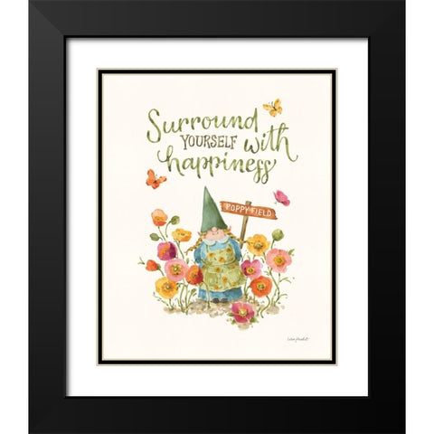 Garden Gnomes IV Black Modern Wood Framed Art Print with Double Matting by Audit, Lisa