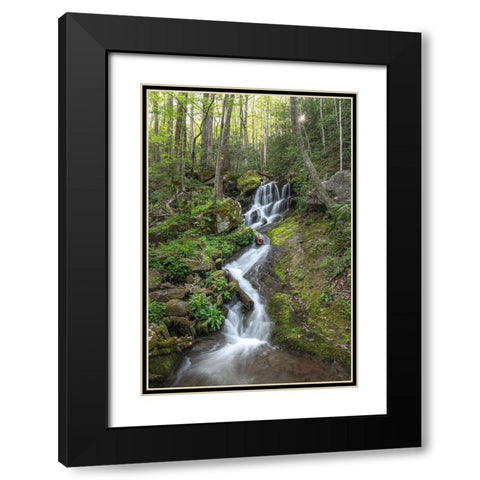 Woven Silk I Black Modern Wood Framed Art Print with Double Matting by Head, Danny