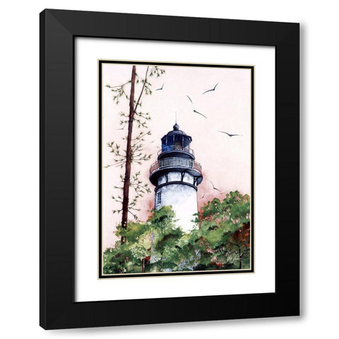 Amelia Island Lighthouse - Fl. Black Modern Wood Framed Art Print with Double Matting by Rizzo, Gene
