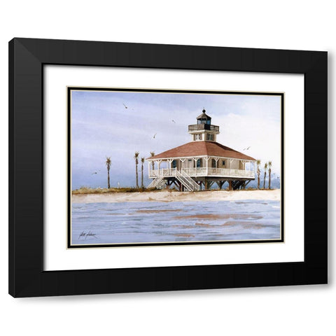Boca Grand Lighthouse - Fl. Black Modern Wood Framed Art Print with Double Matting by Rizzo, Gene