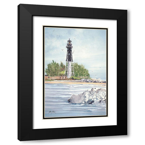Hillsboro Inlet Lighthouse - Fl. Black Modern Wood Framed Art Print with Double Matting by Rizzo, Gene