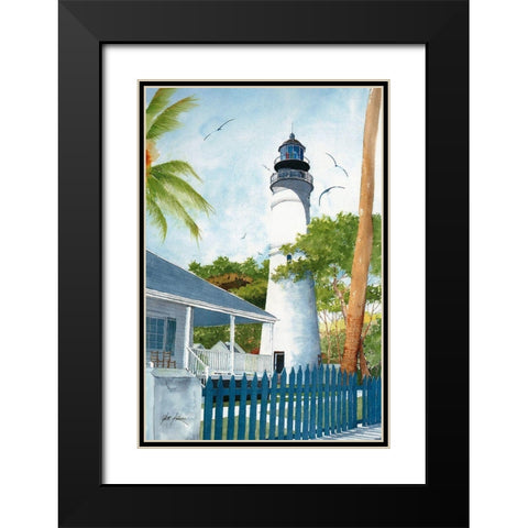 Key West Kighthouse - Fl. Black Modern Wood Framed Art Print with Double Matting by Rizzo, Gene