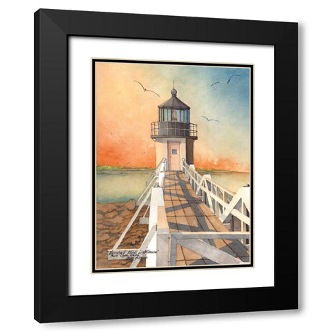Marshall Point - P.C., Maine Black Modern Wood Framed Art Print with Double Matting by Rizzo, Gene