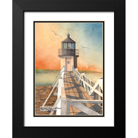 Marshall Point - P.C., Maine Black Modern Wood Framed Art Print with Double Matting by Rizzo, Gene