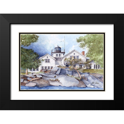 Noank - Connecticut Black Modern Wood Framed Art Print with Double Matting by Rizzo, Gene