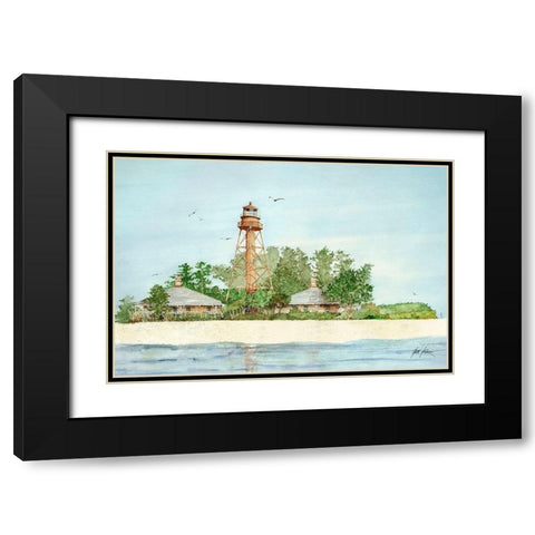 Sanibel Island, Florida Black Modern Wood Framed Art Print with Double Matting by Rizzo, Gene