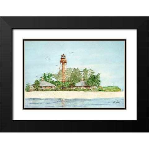 Sanibel Island, Florida Black Modern Wood Framed Art Print with Double Matting by Rizzo, Gene