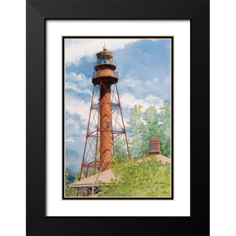 Sanibel Island, Florida Black Modern Wood Framed Art Print with Double Matting by Rizzo, Gene