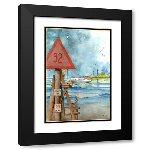 Tarpon Springs, Fl. Black Modern Wood Framed Art Print with Double Matting by Rizzo, Gene