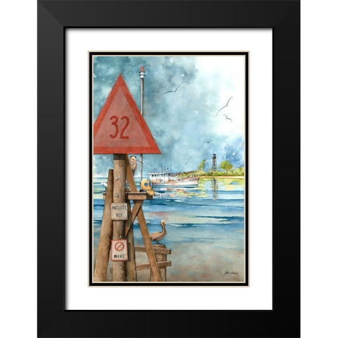 Tarpon Springs, Fl. Black Modern Wood Framed Art Print with Double Matting by Rizzo, Gene