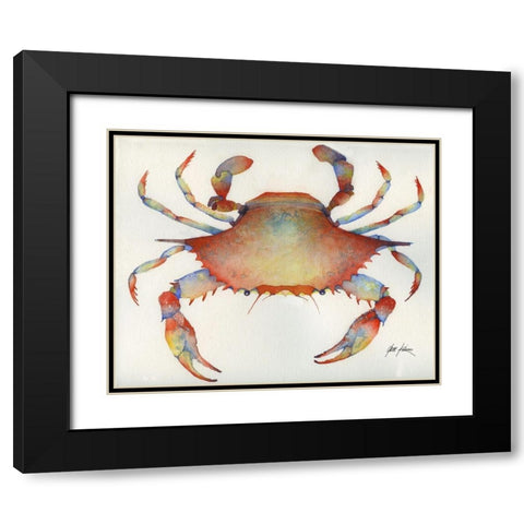 Red Crab Black Modern Wood Framed Art Print with Double Matting by Rizzo, Gene