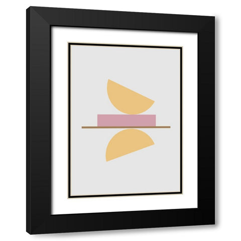 Balance No.2 Black Modern Wood Framed Art Print with Double Matting by Ratcliffe, Tiffany