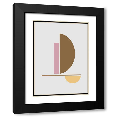 Balance No.3 Black Modern Wood Framed Art Print with Double Matting by Ratcliffe, Tiffany