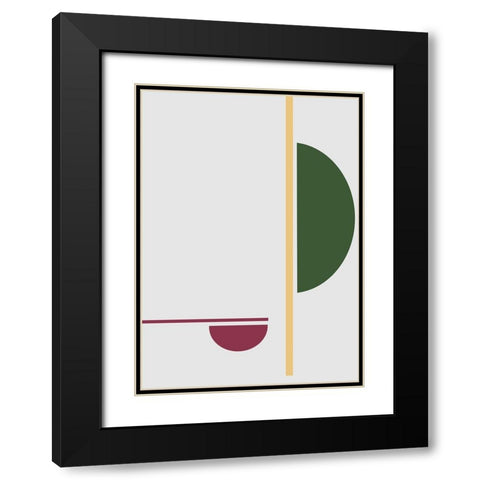 Balance No.4 Black Modern Wood Framed Art Print with Double Matting by Ratcliffe, Tiffany