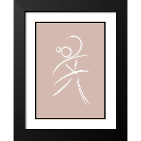 Dancer Black Modern Wood Framed Art Print with Double Matting by Ratcliffe, Tiffany