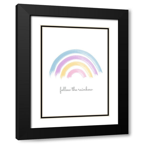 Follow the Rainbow Black Modern Wood Framed Art Print with Double Matting by Ratcliffe, Tiffany