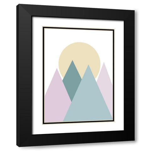 Pastel Sunset Black Modern Wood Framed Art Print with Double Matting by Ratcliffe, Tiffany