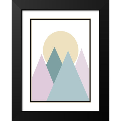 Pastel Sunset Black Modern Wood Framed Art Print with Double Matting by Ratcliffe, Tiffany