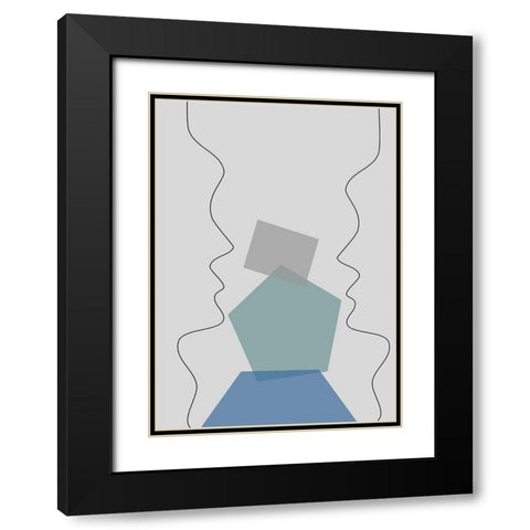 Shared Thought Black Modern Wood Framed Art Print with Double Matting by Ratcliffe, Tiffany